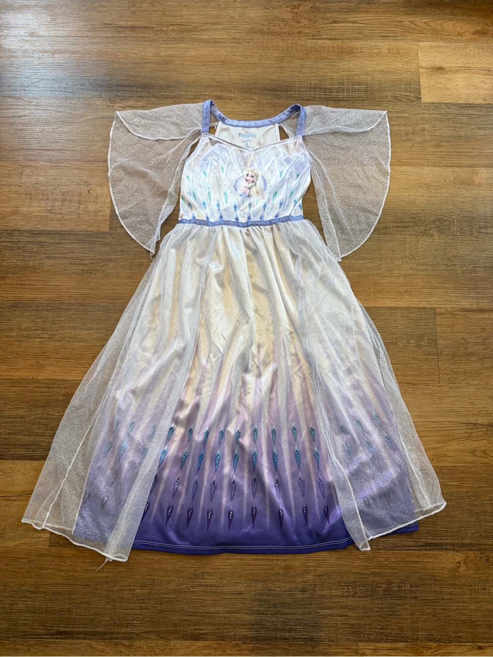 Disney Frozen Elsa Light Purple and White Glitter Nightgown